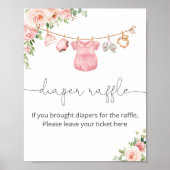 Baby Girl Bekleidung Windelpreiszeichen Poster (Vorne)