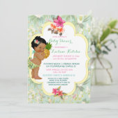 Baby Girl Bikini Tropical Luau Hawaiian Ananas Einladung (Stehend Vorderseite)