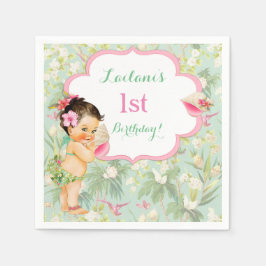 Baby Girl Bikini Tropical Luau Hawaiian Napkins Serviette