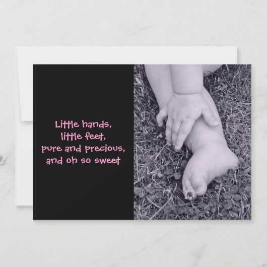 Baby Girl Birth Ankündigung (Vorderseite)