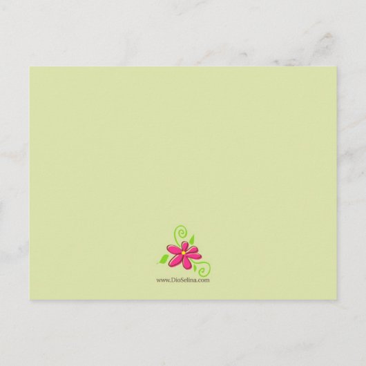 Baby Girl Birth Ankündigung (Rückseite)