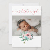 Baby Girl Birth Ankündigung (Rückseite)