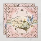 Baby Girl Birth Annoucement - Fee Princess Ankündigung (Vorne/Hinten)