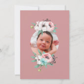 Baby Girl Birth Announcement Einladung (Rückseite)