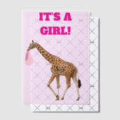 Baby Girl Birth Announcement Vellum Overlay Pergament Einladungen (Versetzt (Einladung))