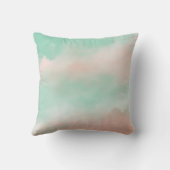 Baby Girl Birth Stats Pink Cloud Kissen (Rückseite)