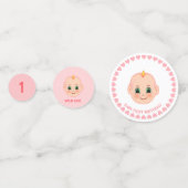 Baby Girl Birthday auf Rosa & Weiß Konfetti (Vorderseiten)