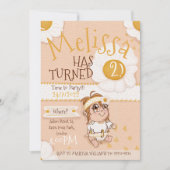 Baby Girl Birthday Einladung (Vorderseite)