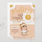 Baby Girl Birthday Einladung (Vorne/Hinten)