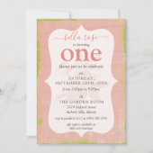 Baby Girl Birthday Shabby Rose Hütte Custom Age Einladung (Vorderseite)