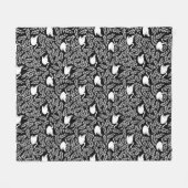 Baby Girl Black and White Swan Muster Fleecedecke (Vorderseite (Horizontal))