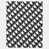 Baby Girl Black and White Swan Muster Fleecedecke (Vorderseite)