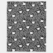 Baby Girl Black and White Swan Muster Fleecedecke (Vorderseite)
