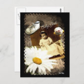 Baby Girl Blak Vintage Postkarte (Vorne/Hinten)