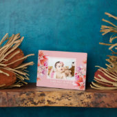 Baby Girl Bloral Rosa Custom Foto Plaque Fotoplatte (Seite)