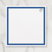 Baby Girl Blue Teddybär Geschenkanhänger (Rückseite)