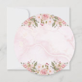 Baby Girl blüht Blumenspülung Danke Einladung (Rückseite)