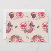 Baby Girl Blume Geburtsankündigung Postkarte (Rückseite)