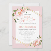 Baby Girl Blush Pink Virtual Baby Dusche Einladung (Vorderseite)