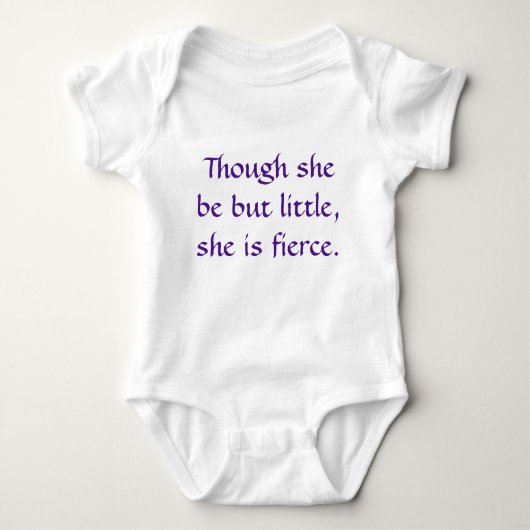 Baby Girl Bodysuit "Obwohl sie nur klein ist" Baby Strampler (Vorderseite)