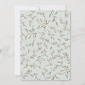 Baby Girl Boho Greenery Rustic Einladung (Rückseite)