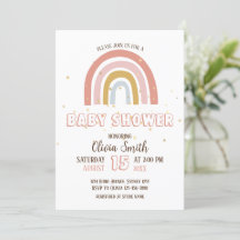 Baby Girl Boho Rainbow Baby Shower