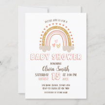 Baby Girl Boho Rainbow Baby Shower