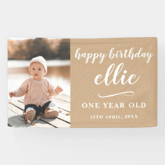 Baby Girl Boy Geburtstagskleidung maßgeschneidert Banner