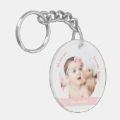Baby Girl Boy Twins 2 Fotos Namen Großpa Moderne Schlüsselanhänger (Vorderseite links)