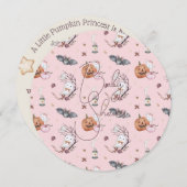 Baby Girl braut Halloween Baby Shower Runde Einladung (Vorne/Hinten)