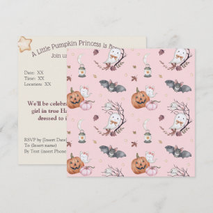 Baby Girl braut Halloween Baby Shower Square Einladung