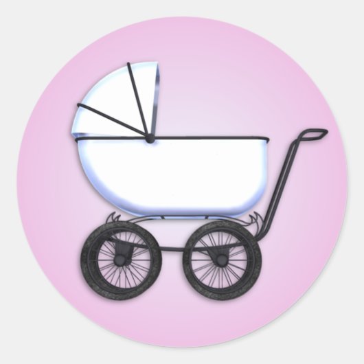 Baby Girl Buggy Sticker (Vorderseite)