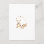 Baby Girl Bunny Baby Duschduschmaschine Windelwann Begleitkarte (Rückseite)