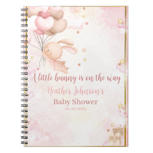 Baby Girl Bunny Baby Dusche Notizblock