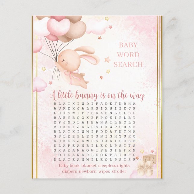 Baby Girl Bunny Baby Showspiel (Vorderseite)