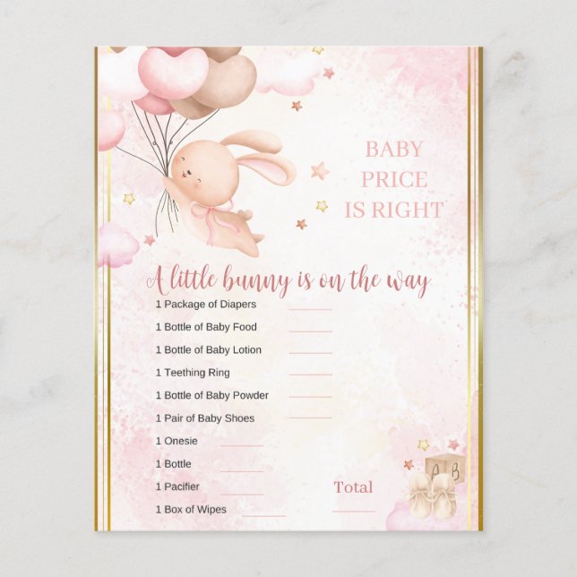 Baby Girl Bunny Baby Showspiel (Vorderseite)