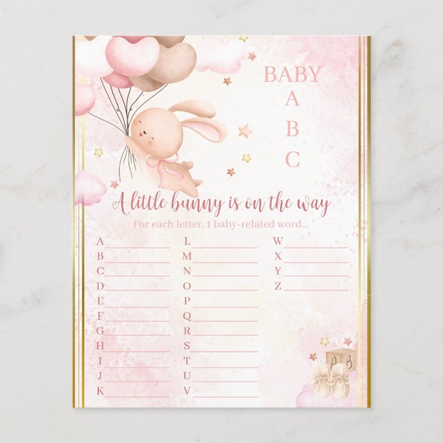 Baby Girl Bunny Baby Showspiel (Vorderseite)