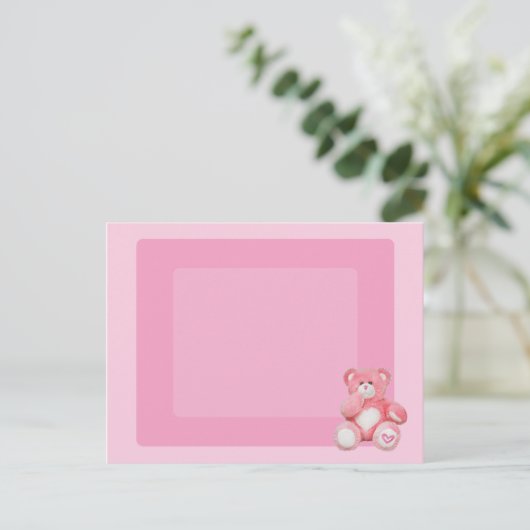 Baby Girl Card Postkarte (Stehend Vorderseite)