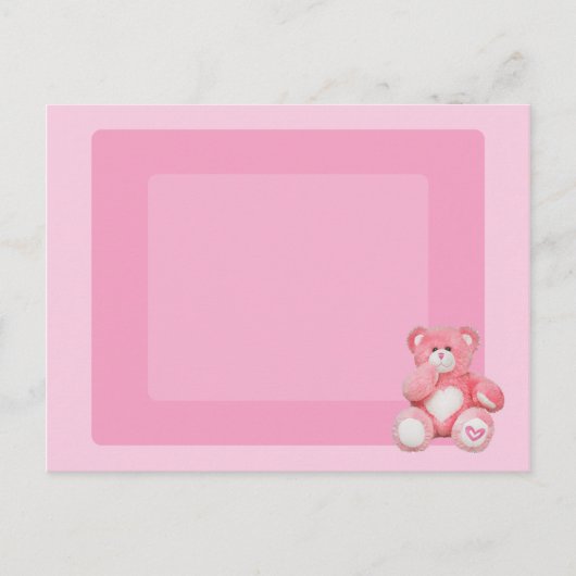 Baby Girl Card Postkarte (Vorderseite)