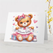 Baby Girl Cards Karte (Gelbe Blume)