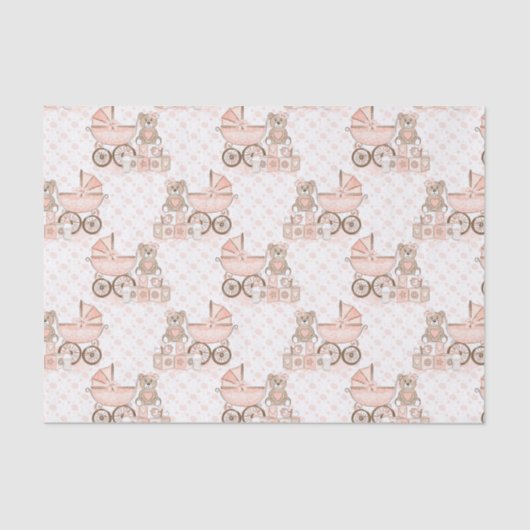 Baby Girl Carriages Seidenpapier (Vorderseite)