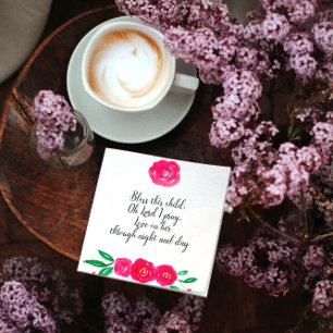 Baby Girl Christening Serviette