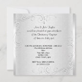 Baby Girl Christening Taufe White Pink Einladung (Rückseite)