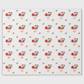 Baby Girl Christmas Red Weihnachtsmannmütze Dot Wr Geschenkpapier (Flach)