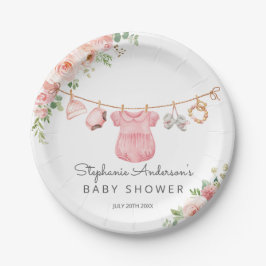 Baby Girl Clothes Babydusche Papierplatte Pappteller