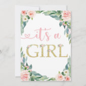 Baby Girl Clothes Kinderdusche Einladung (Rückseite)