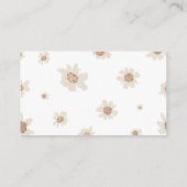 Baby Girl Clothesline Boho Diaper Raffle Begleitkarte (Rückseite)