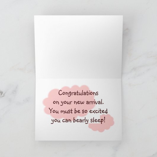 Baby Girl Congratulations Card Karte (Innenseite)