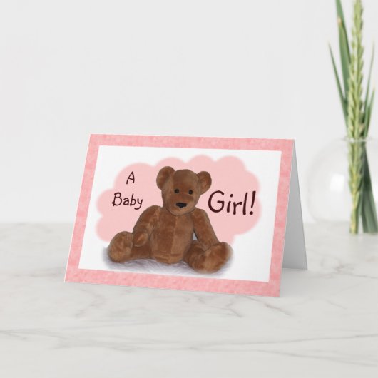 Baby Girl Congratulations Card Karte (Vorderseite)