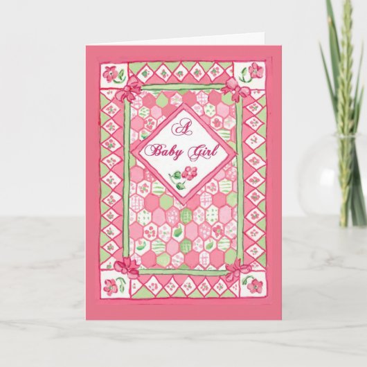 Baby Girl Congratulations Card Karte (Vorderseite)